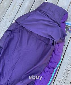 NWT! Big Agnes Ethel Women's 0 Degree Down Sleeping Bag Regular Right Zip Purple
