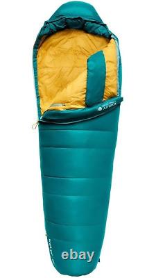 NWT Kelty Cosmic 20 Deg 550 Down Sleeping Bag Women Reg Blue Yellow