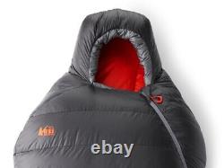 NWT REI Mens Magma 15 Degree Sleeping Bag (Asphalt) $399 Retail