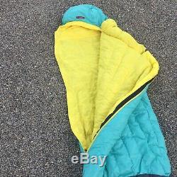 Nemo Rave 30 Long Women's Duck Down Sleeping Bag Sea Glass/Lemon 74x31