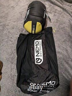 Nemo Sonic 0 Degree Down Mummy Sleeping Bag Camping Size Short New, Patched