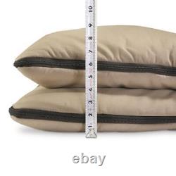 New Comfortable Duck Canvas Hunter Double Sleeping Bag, 0°F Brown