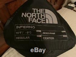 New THE NORTH FACE Inferno 15F/-9C Mummy Sleeping Bag 800 Pro Down Fill TNF