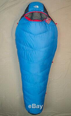 North Face sleeping bag Blue Kazoo 20 degree LONG Mountaineering LH 3/4 Zip