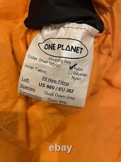 One Planet Cool Change Down Sleeping Bag Std Length RH VGUC