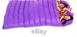 Outdoor Camping Hiking Ultralight Envelope Double Down Feather Sleeping Bag O17