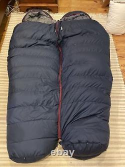 Pair of Campmor -15°F Down Sleeping Bags 1 RH 1 LH Zip Together Reg VGUC