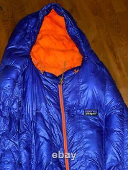 Patagonia 850 Down Sleeping Bag 17 Degree Blue/Orange. Lightweight. RARE