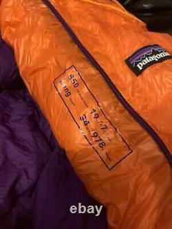 Patagonia 850 Down Sleeping Bag, Orange, Purple/, 19 F/-7 C