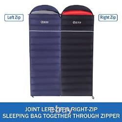 QEZER Down Sleeping Bag Adults 32°F-50°F 600 Fill Power Cold Weather Ultralight
