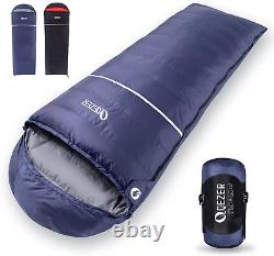 QEZER down Sleeping Bag for Adults 0°F 10°F 17°F 26°F 32°F 600 Fill Power down S