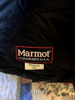 READ Marmot Penguin -40 Goose Down Sleeping Bag Gore-tex USA Made Some Wrinkles