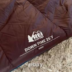REI Co-op Down Time 25 Down Kids Sleeping Bag (Briarsmoke) Brand New