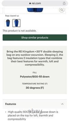 REI Co-op Kingdom +30 Double Sleeping Bag