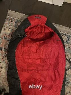 REI E1 Elements-5F Goose Down Sleeping Bag Reg RH EUC