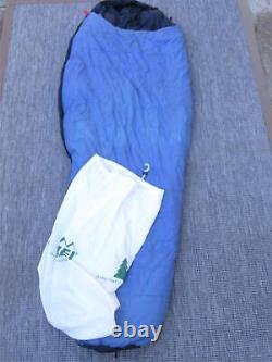 REI Goose Down Blue RH Sleeping Bag & Stuff Bag