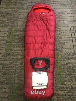 Rab Ascent 900 Down Sleeping Bag Rococco Left Side Zipper