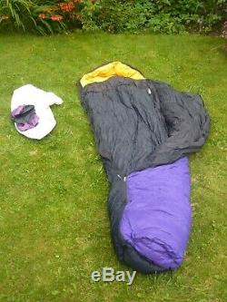 Rab Summit Down Insulated Sleeping Bag 3-4 Season Excellent condition with bags