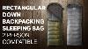 Rectangular Down Backpacking Sleeping Bag 2 Person Compatible