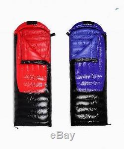 Shiny Gloss silky wet-look nylon rectangle down sleeping bag 1-3kg filling new