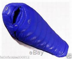 Shiny Gloss wetlook nylon mummy sleeping bag 2000g down Expedition sleeping bags