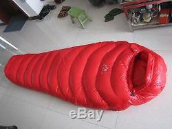 Shiny Gloss wetlook nylon mummy sleeping bag 3000g down Expedition sleeping bags