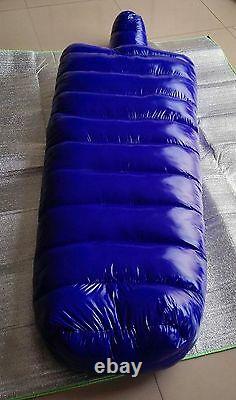 Shiny gloss wet-look nylon mummy down sleeping bag 2-5kg down filling warm new