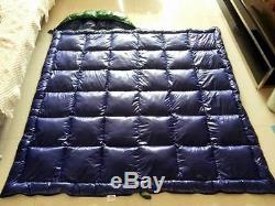 Shiny gloss wetlook nylon down sleeping bag 2-5kg down filling duvets down quilt