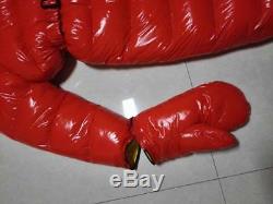 Shiny gloss wetlook nylon down suit bag down sleeping bag closed sleeping bags