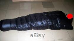 Shiny gloss wetlook nylon mermaid sleeping bag down mummy Built-in sleeves warm