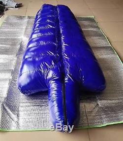 Shiny nylon Mummy down sleeping bags Mummy closed sleeping bag outdoor wet-look