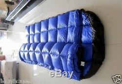 Shiny nylon sleeping bag expedition down sleeping bags 3000g filling wet-look