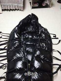 Shiny wet-look nylon bondage sleeping bag mummy down sleeping bags 3000g filling