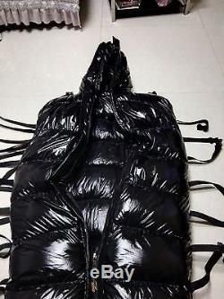 Shiny nylon sleeping bag expedition down sleeping bags 3000g filling wet-look 