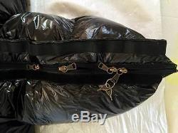 Shiny wet-look nylon bondage sleeping bag mummy down sleeping bags 3000g filling