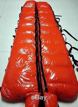 Shiny wet-look nylon sleeping bag closed mummy down sleeping bags outdoor new
