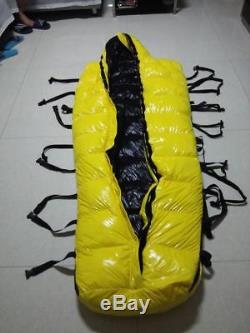 Shiny wet-look nylon sleeping bag closed mummy down sleeping bags outdoor new