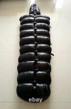 Shiny wetlook nylon down sleeping bag mummy sleeping bag warm 1-5kg filling new