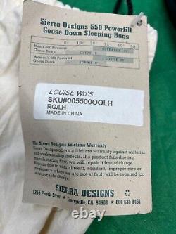 Sierra Design 550 Down fill 20 degree Medium Length Sleeping Bag