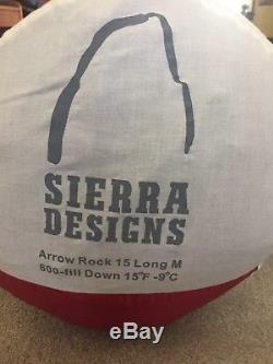 Sierra Designs Arrow ROCK 15 Long 600 Down Fill, Sleeping Bag3 Season FLEX