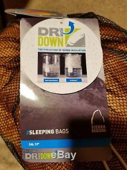 Sierra Designs Cal 13 800 Down DriDown Sleeping Bag Ultra Light Backpacking