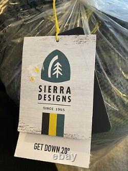 Sierra Designs Get Down 20 Degree Sleeping Bags 550 Fill Power DriDown Long