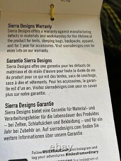 Sierra Designs Get Down 20 Degree Sleeping Bags 550 Fill Power DriDown Long