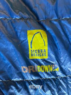 Sierra Designs Zissou 32x84 long Mummy Sleeping Bag 700 fill dri down used once