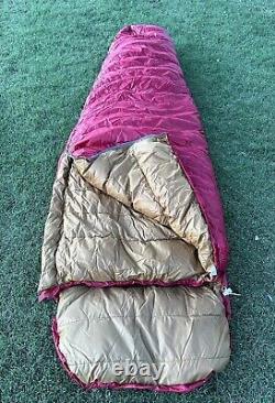 Snow Lion Down Sleeping Bag 76 Red/Tan EUC