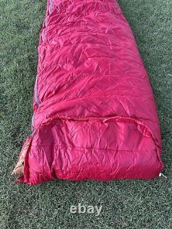 Snow Lion Down Sleeping Bag 76 Red/Tan EUC