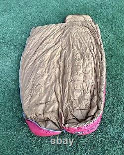 Snow Lion Down Sleeping Bag 76 Red/Tan EUC