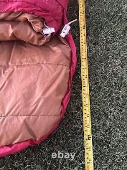 Snow Lion Down Sleeping Bag 76 Red/Tan EUC