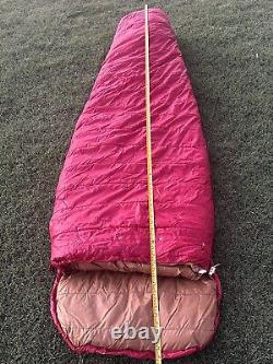 Snow Lion Down Sleeping Bag 76 Red/Tan EUC