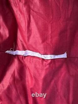 Snow Lion Down Sleeping Bag 76 Red/Tan EUC